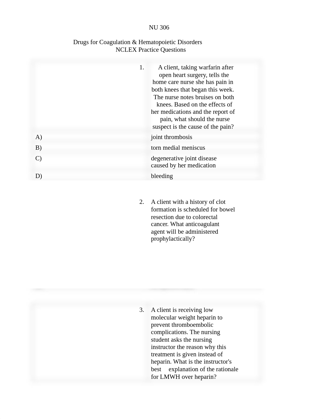 NU 306 - NCLEX Review; Drugs for Coagulation & Hematopoietic Disorders- s (1).rtf_dd1pmu4mo0k_page1