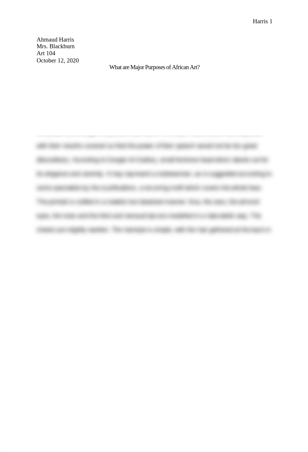 African Art Essay 2.docx_dd1sio6ztyy_page1