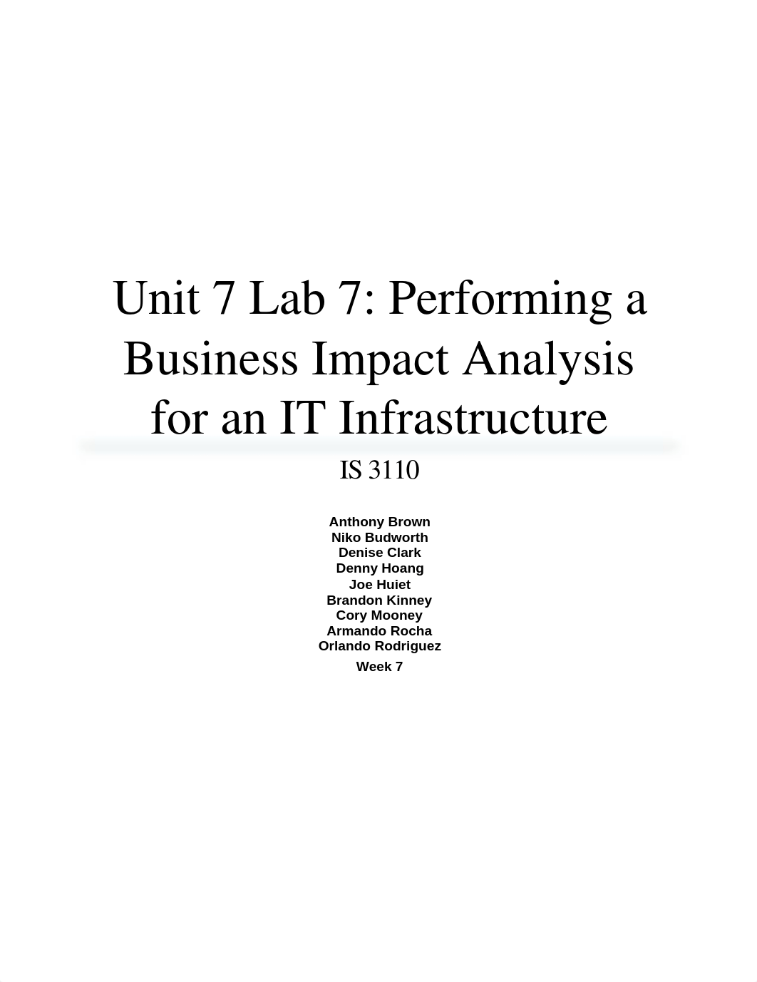 Unit 7 Lab 7 - Performing a Business Impact Analysis for an IT Infrastructure_dd1wvhww1wt_page1