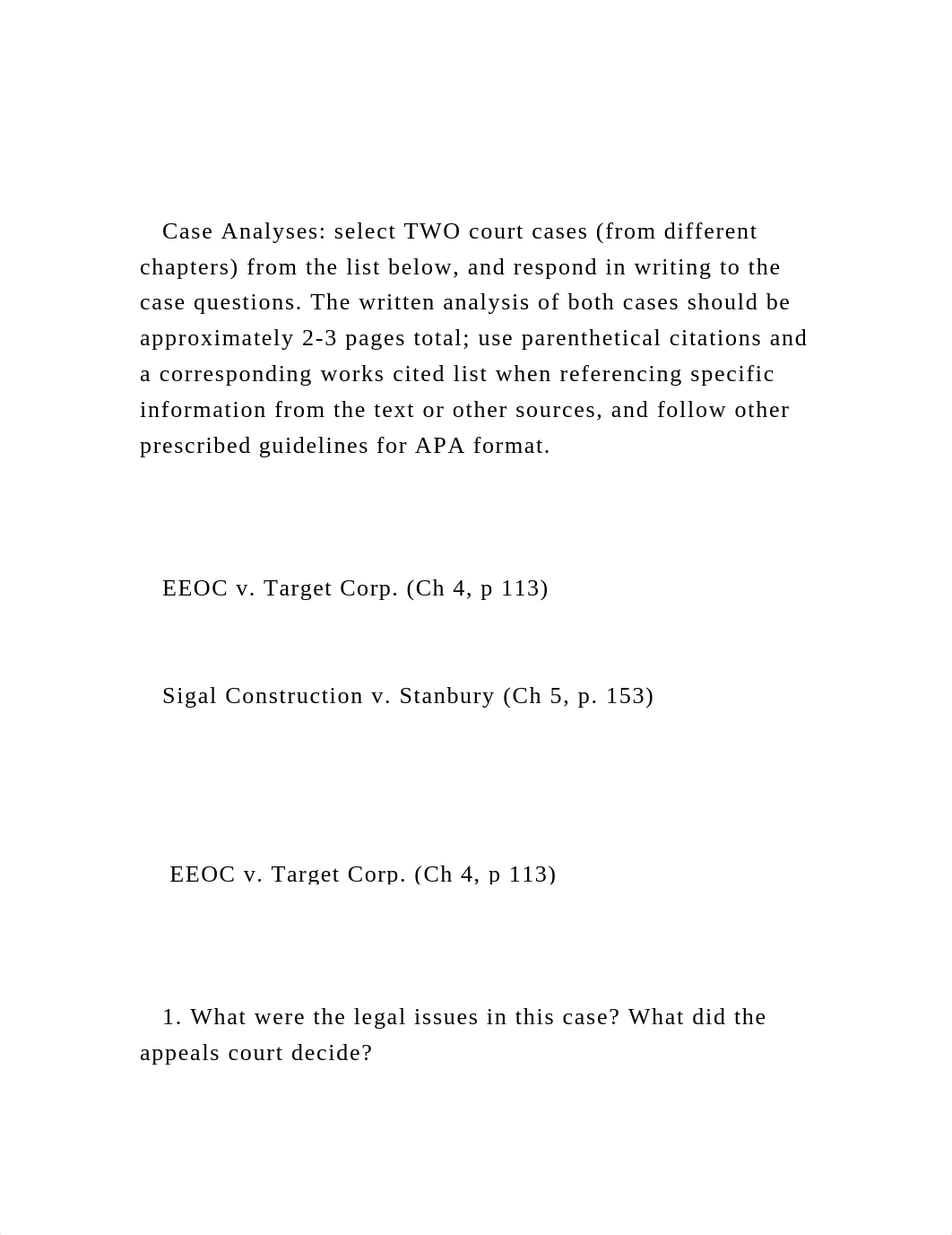 Case Analyses select TWO court cases (from different chapters.docx_dd1z3f4rxkf_page2