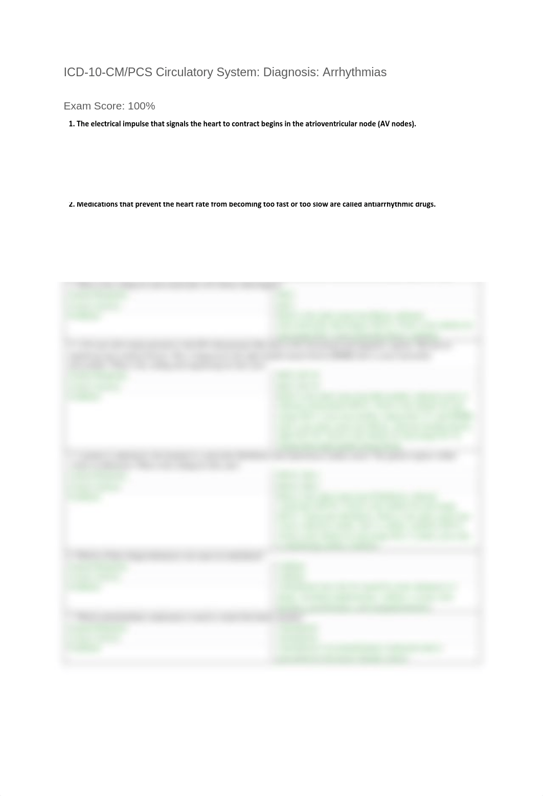 Exam 100 ICD-10-CM PCS Circulatory System Diagnosis Arrhythmias.pdf_dd2i6zmsq4g_page1