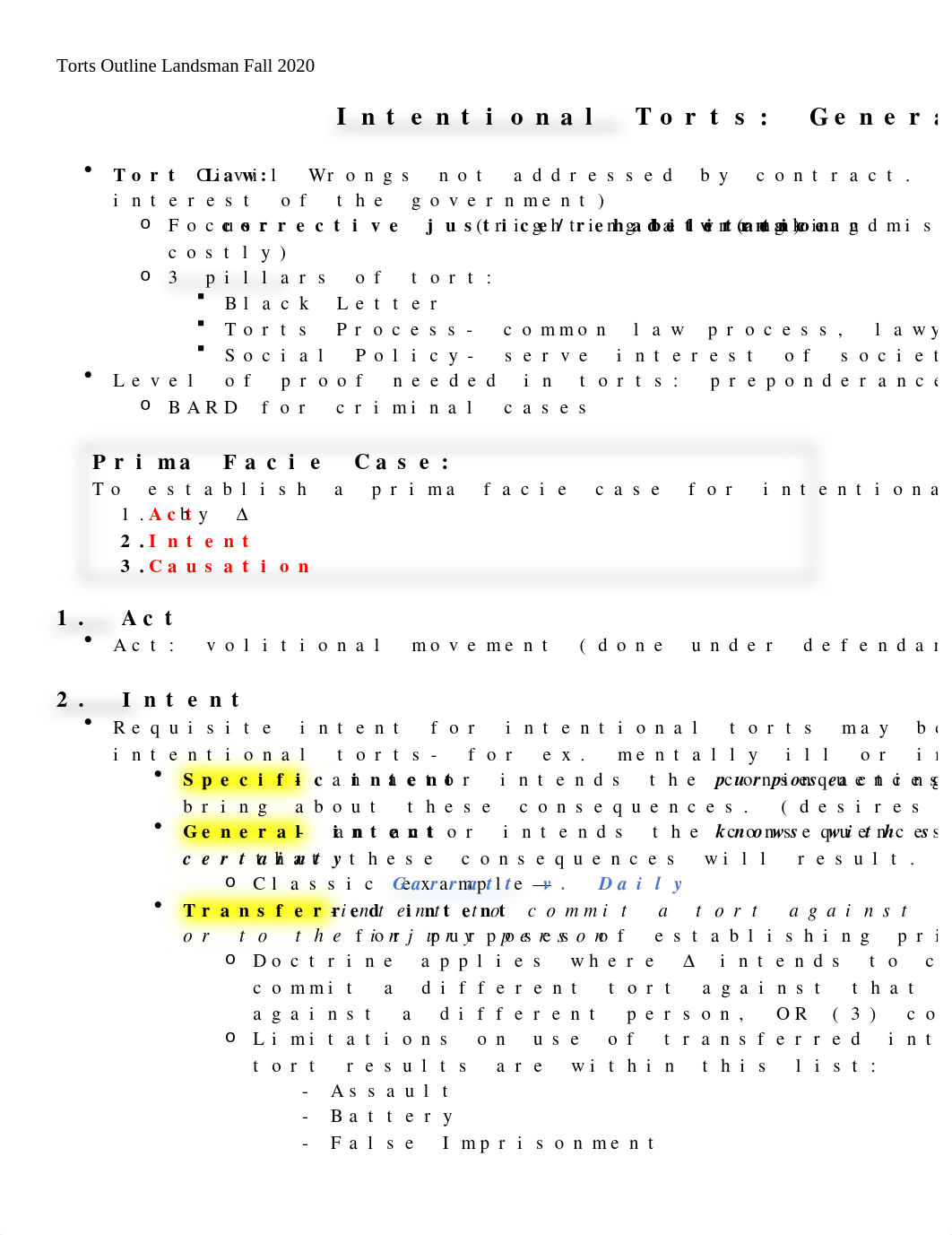 DW-Torts Outline Landsman Fall 2020.docx_dd2rnlkd2tk_page1