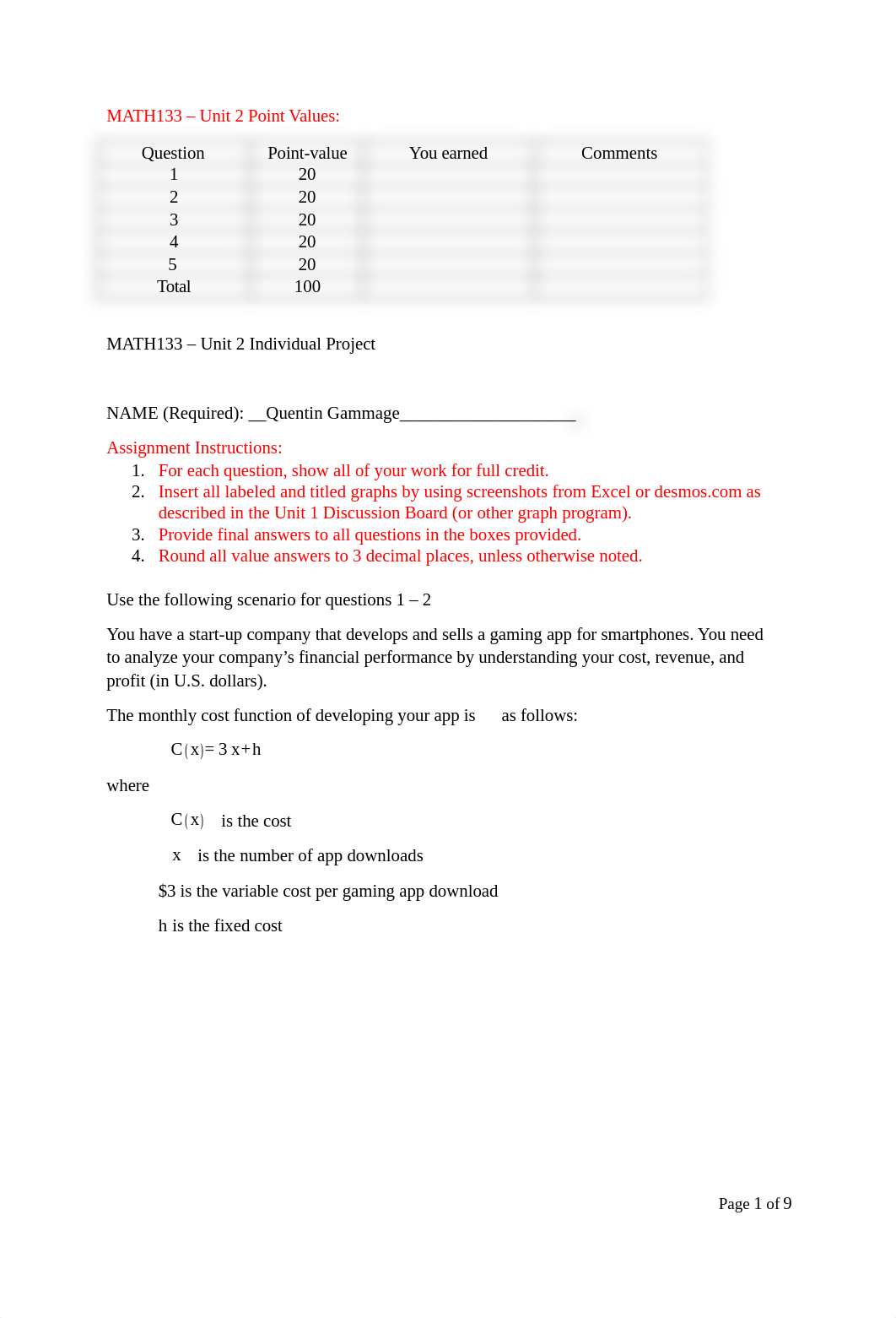 Gammage_Math133_Unit2 Individual Project .docx_dd2xqkirvn5_page1