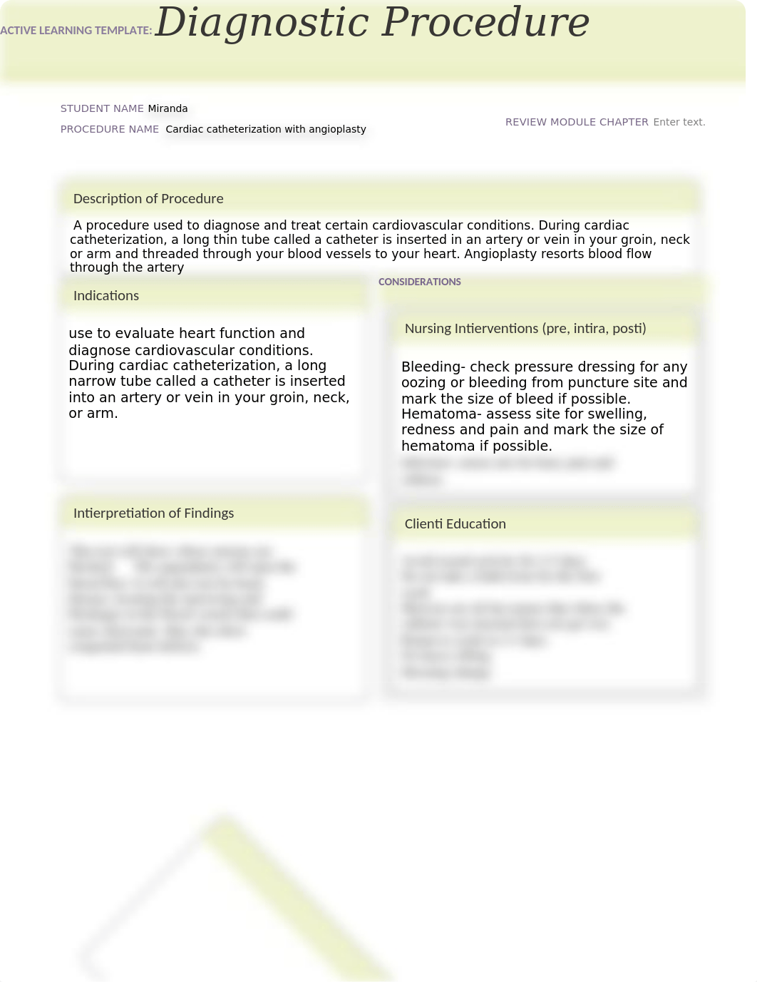 ATI Diagnostic Procedure Template Cardiac catheterization with angioplasty.docx_dd3jb5nm7wi_page1