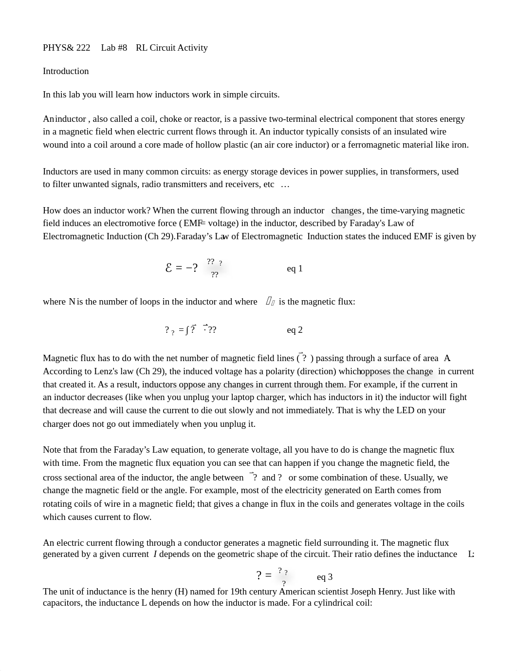 PHYS222 Lab 8 RL circuits activity.pdf_dd43sg7b51j_page1