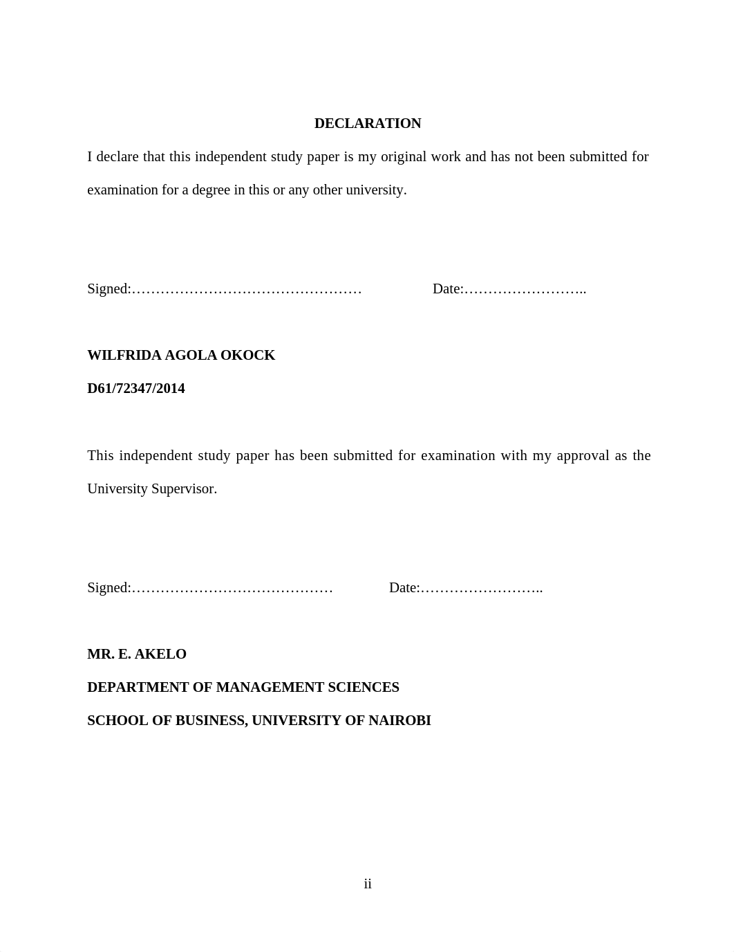 GREEN SUPPLY CHAIN MANAGEMENT PRACTICES AND COMPETITIVENESS OF 4 AND 5 STAR RATED HOTELS IN KENYA Wi_dd45bvd89a3_page2