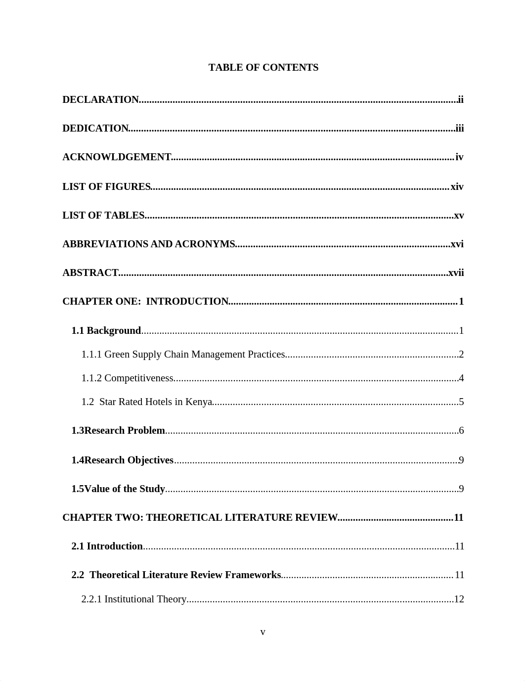 GREEN SUPPLY CHAIN MANAGEMENT PRACTICES AND COMPETITIVENESS OF 4 AND 5 STAR RATED HOTELS IN KENYA Wi_dd45bvd89a3_page5