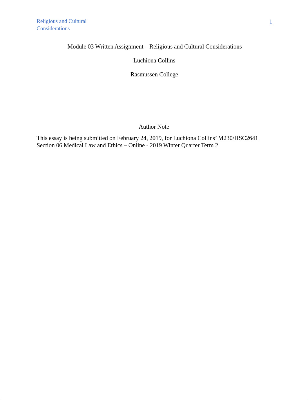 LCollins_ Law and Ethics Mod. 3 Religious Assignment_2-24-19.docx_dd4e7dv6x9c_page1