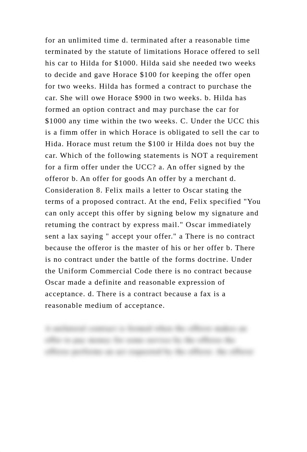 a. A unilateral contract is formed when the offeror makes an offer to.docx_dd59vd234x4_page3