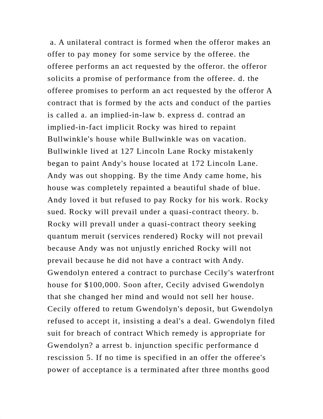 a. A unilateral contract is formed when the offeror makes an offer to.docx_dd59vd234x4_page2