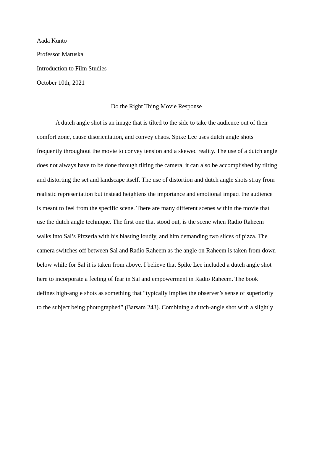 Do the Right Thing Movie Response .pdf_dd5hbvtdh92_page1