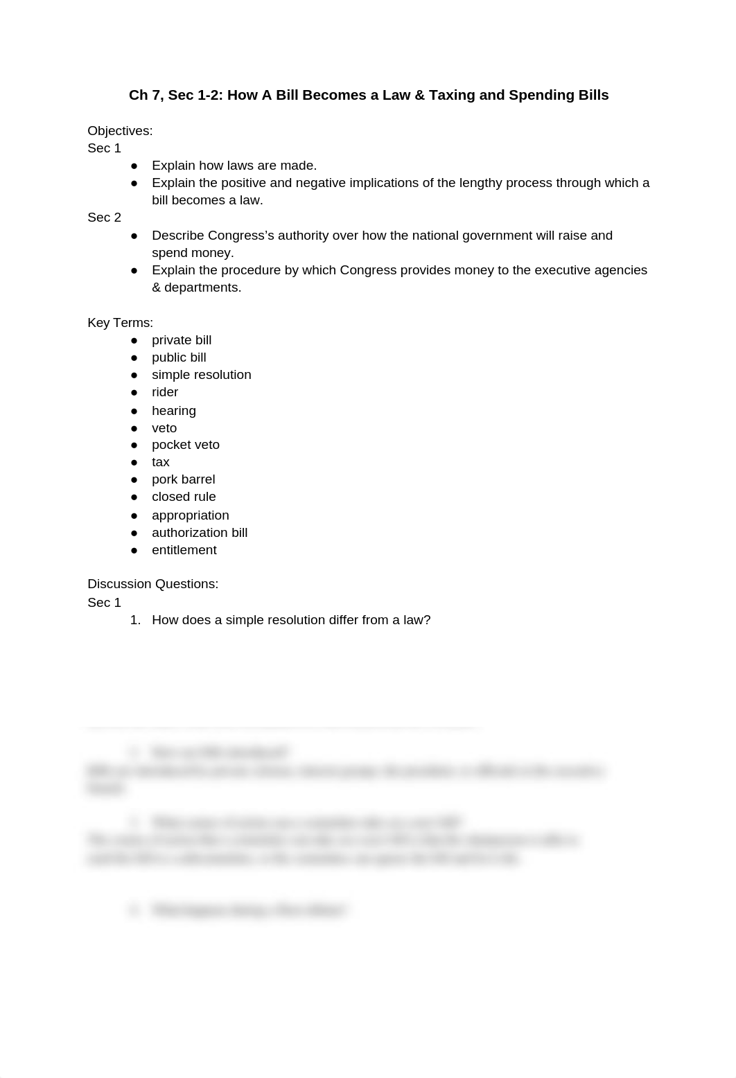 Abigail Dorn - Ch 7, Sec 1-2_ How A Bill Becomes a Law & Taxing and Spending Bills.rtf_dd5sia2bayp_page1