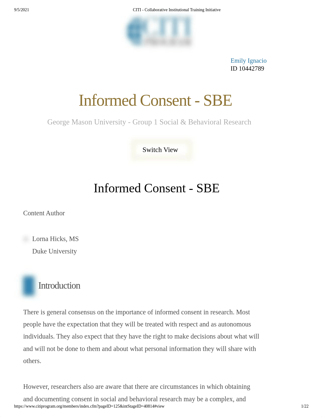 8 Module CITI - Collaborative Institutional Training Initiative.pdf_dd62xnd0kfz_page1