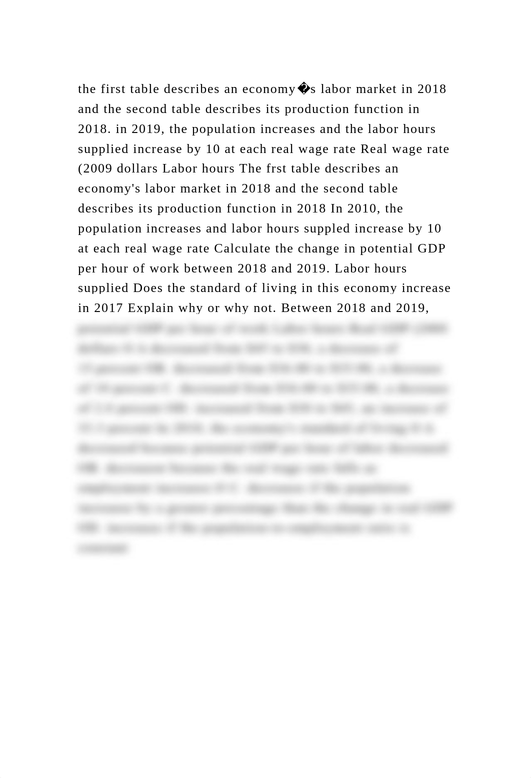 the first table describes an economy�s labor market in 2018 and the .docx_dd6q9zuup02_page2