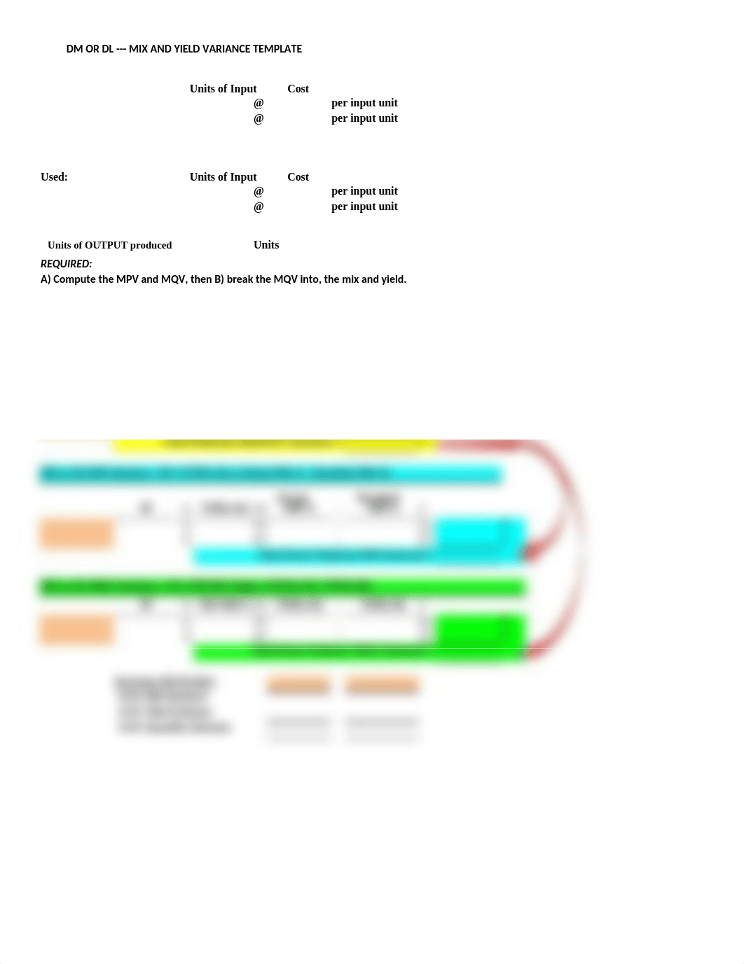 Ch 17 - Direct MATERIAL AND LABOR Mix and Yield Variances - GENERAL TEMPLATE - FA20.xlsx_dd6y8vmwhwj_page1