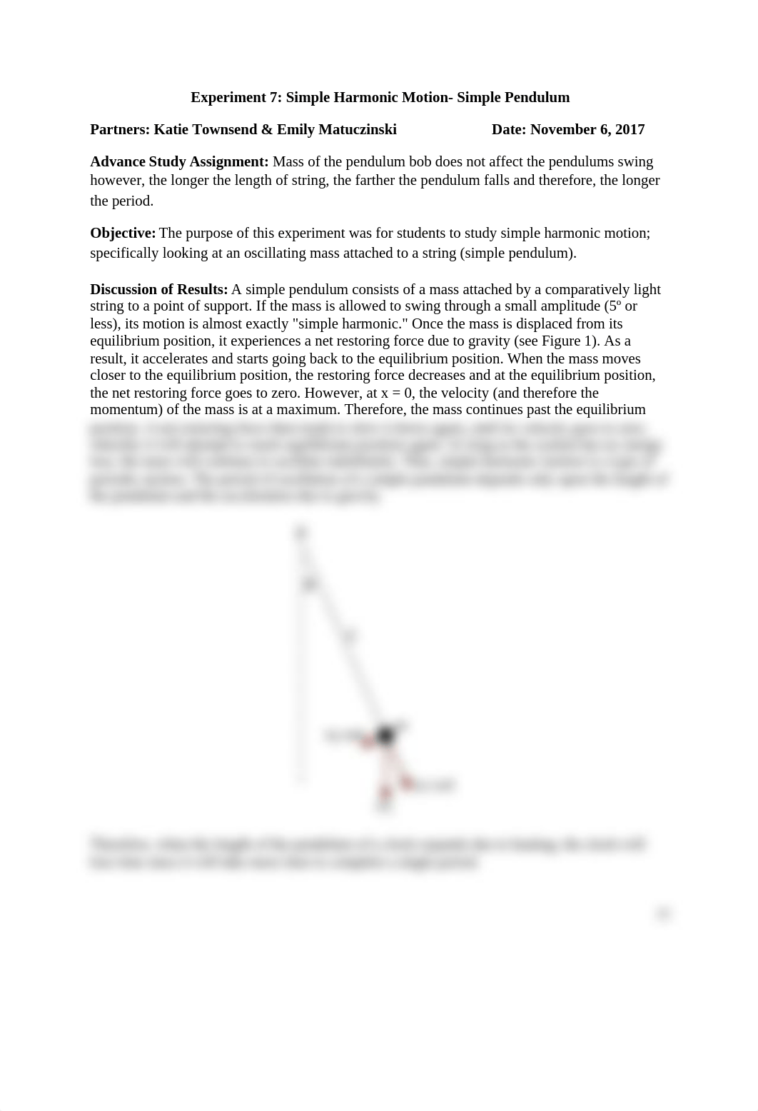 Simple Harmonic Motion- Simple Pendulum Lab report.docx_dd7k2pfhj1w_page1