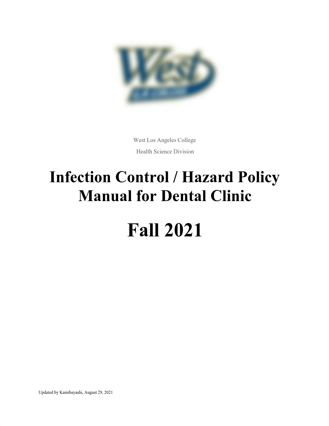 Infection Control Manual for Dental Clinic August 2021 (1) (1).pdf_dd7zqeer57o_page1