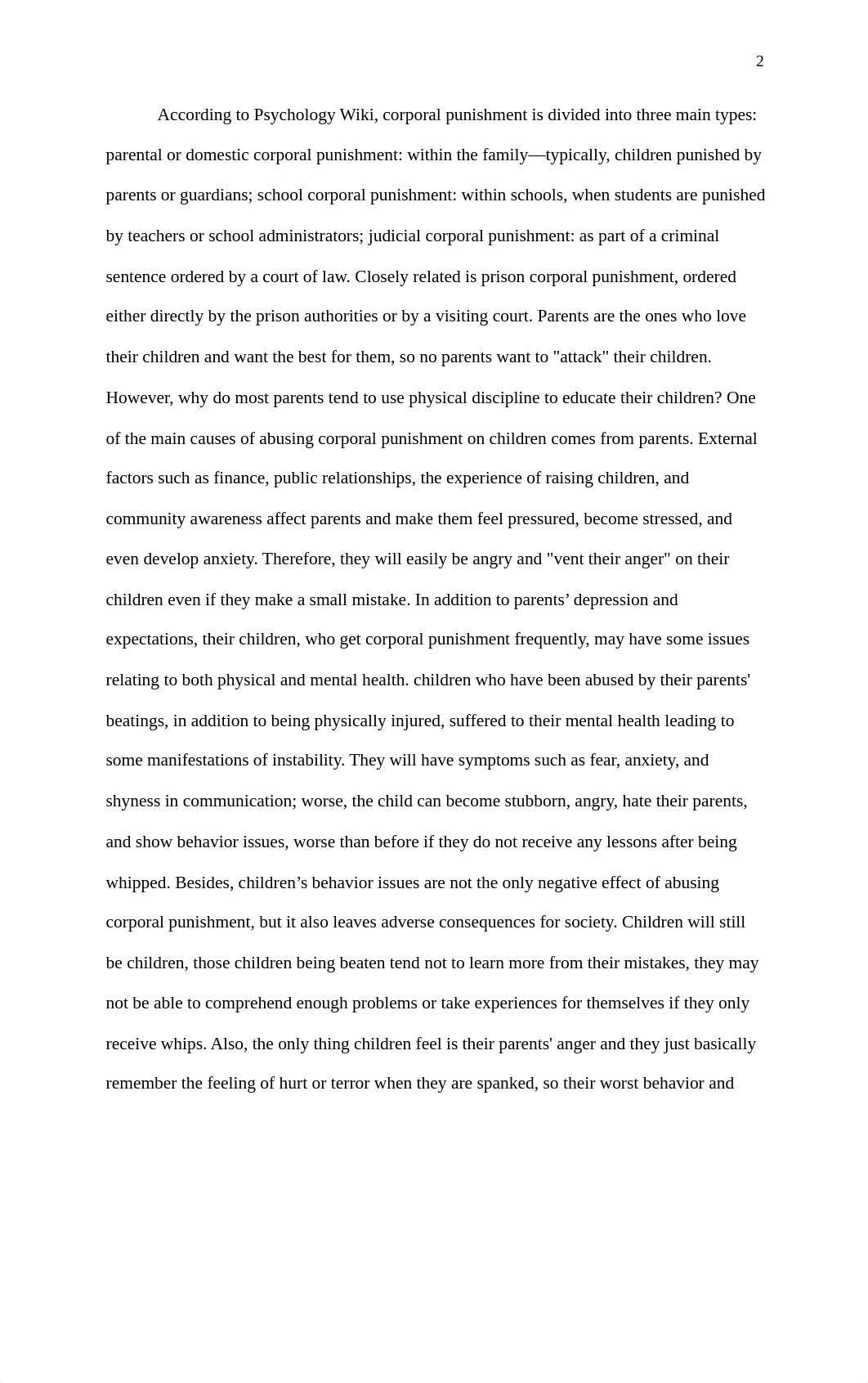 Rhetorical Analysis - Corporal Punishment On Children by Vi Trinh.docx_dd8515rny25_page2