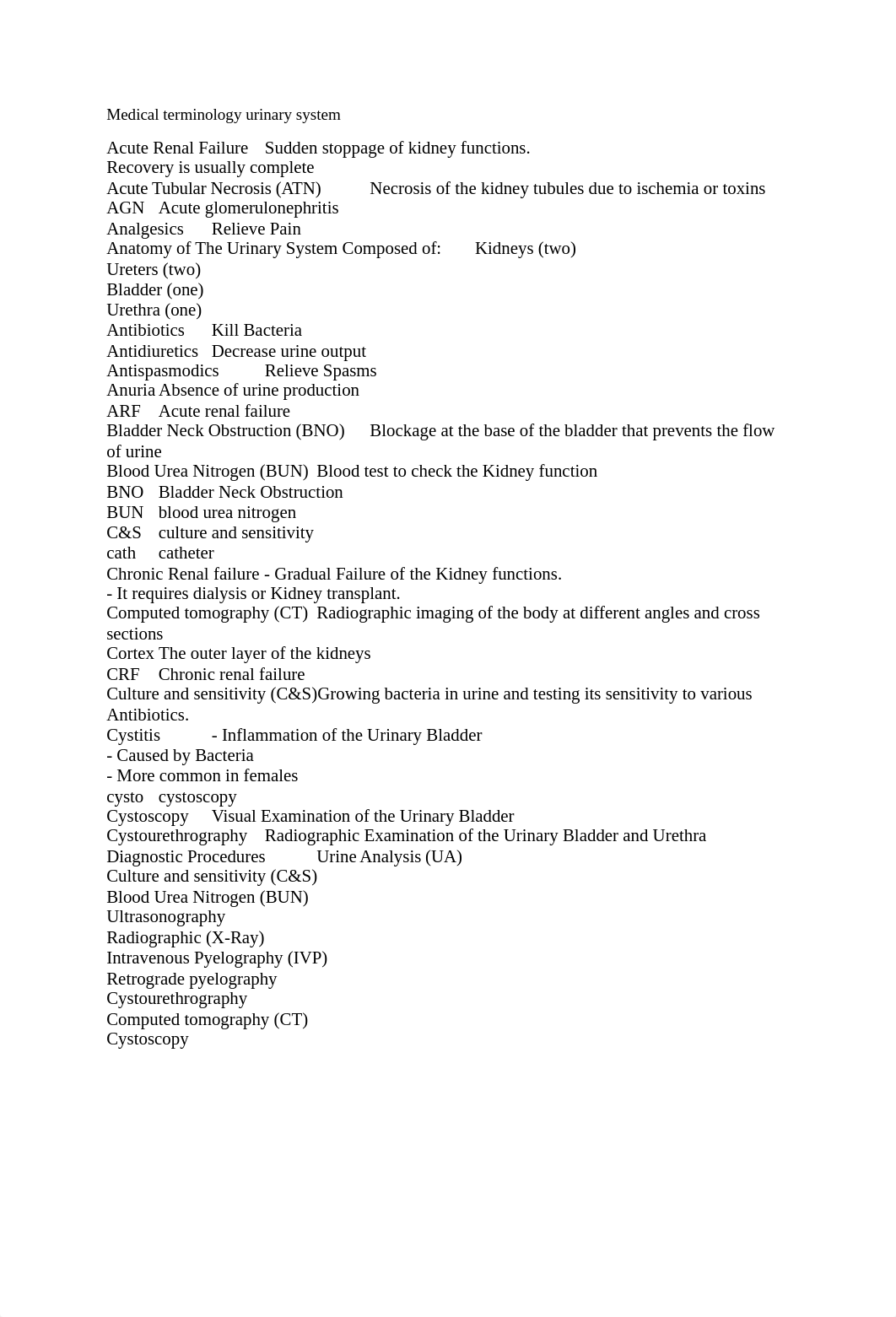 Medical terminology urinary system notes.docx_dd85862iuwc_page1