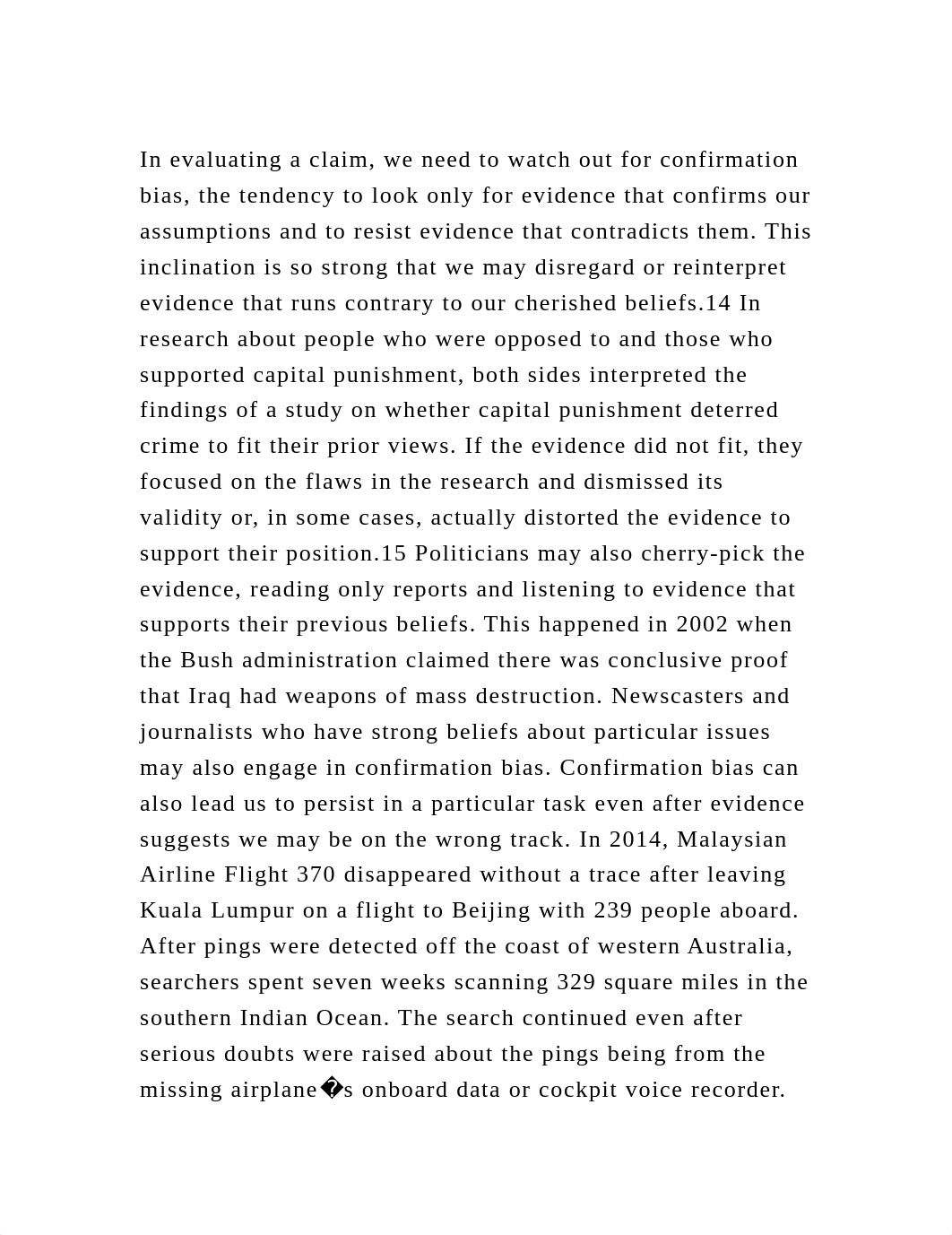 In evaluating a claim, we need to watch out for confirmation bias, t.docx_dd85w4d75lc_page2