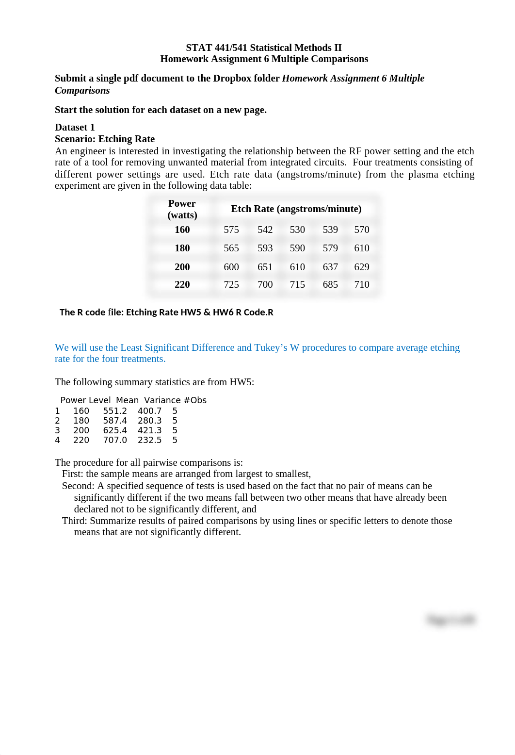 Homework Assignment 6 Multiple Comparisons.docx_dd8b7g7k5ef_page1