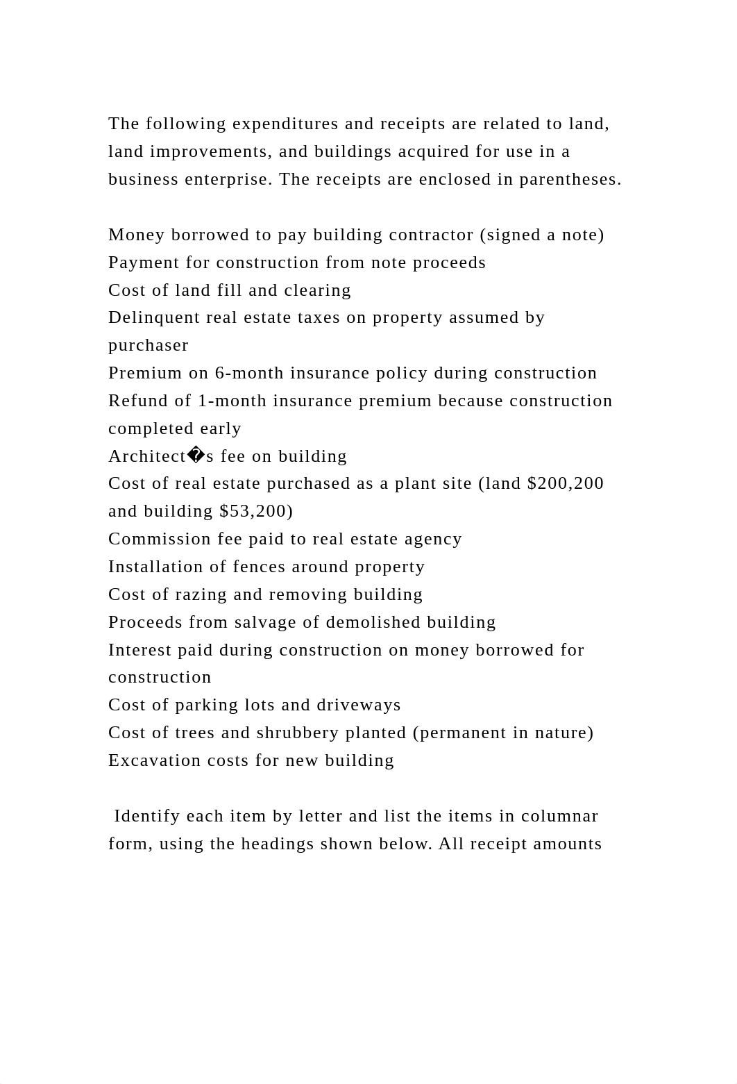 The following expenditures and receipts are related to land, land im.docx_dd8iimplkmy_page2