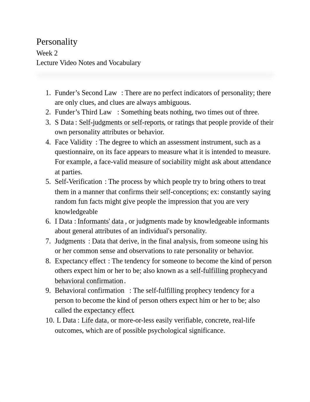 Personality Week 2 Notes, Vocab, Quiz .pdf_dd8k7i9yg8z_page1