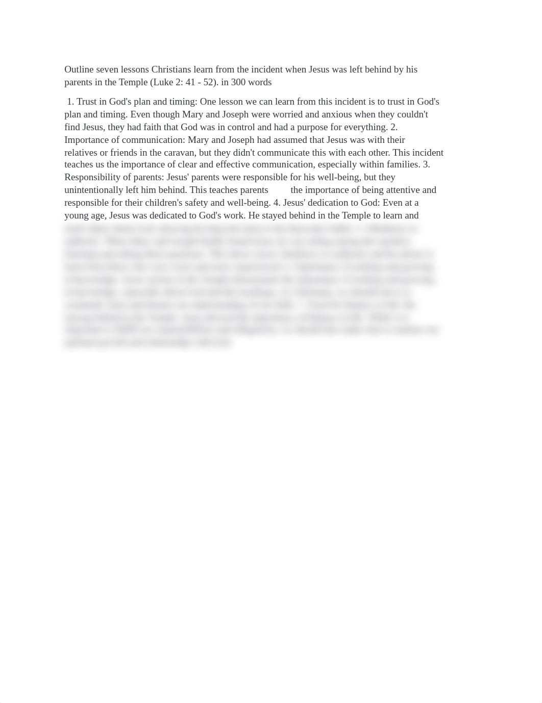 Outline seven lessons Christians learn from the incident when Jesus was left behind by his parents i_dd8q4nibysz_page1