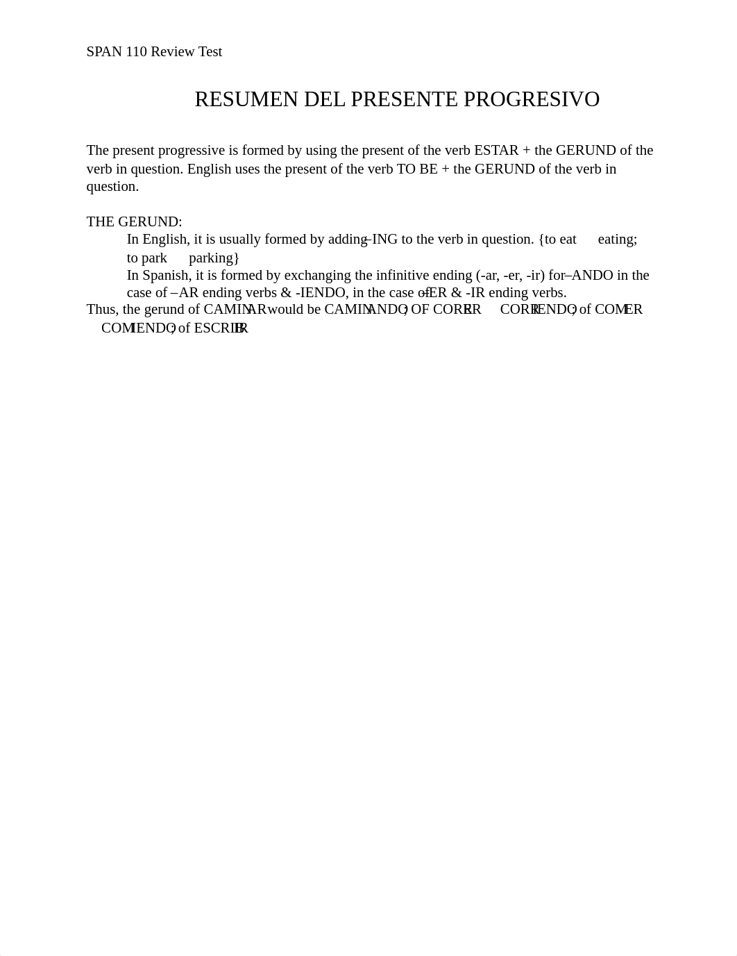 SPAN 110 Review Test - Present Progressive.pdf_dd8rm161l8l_page1