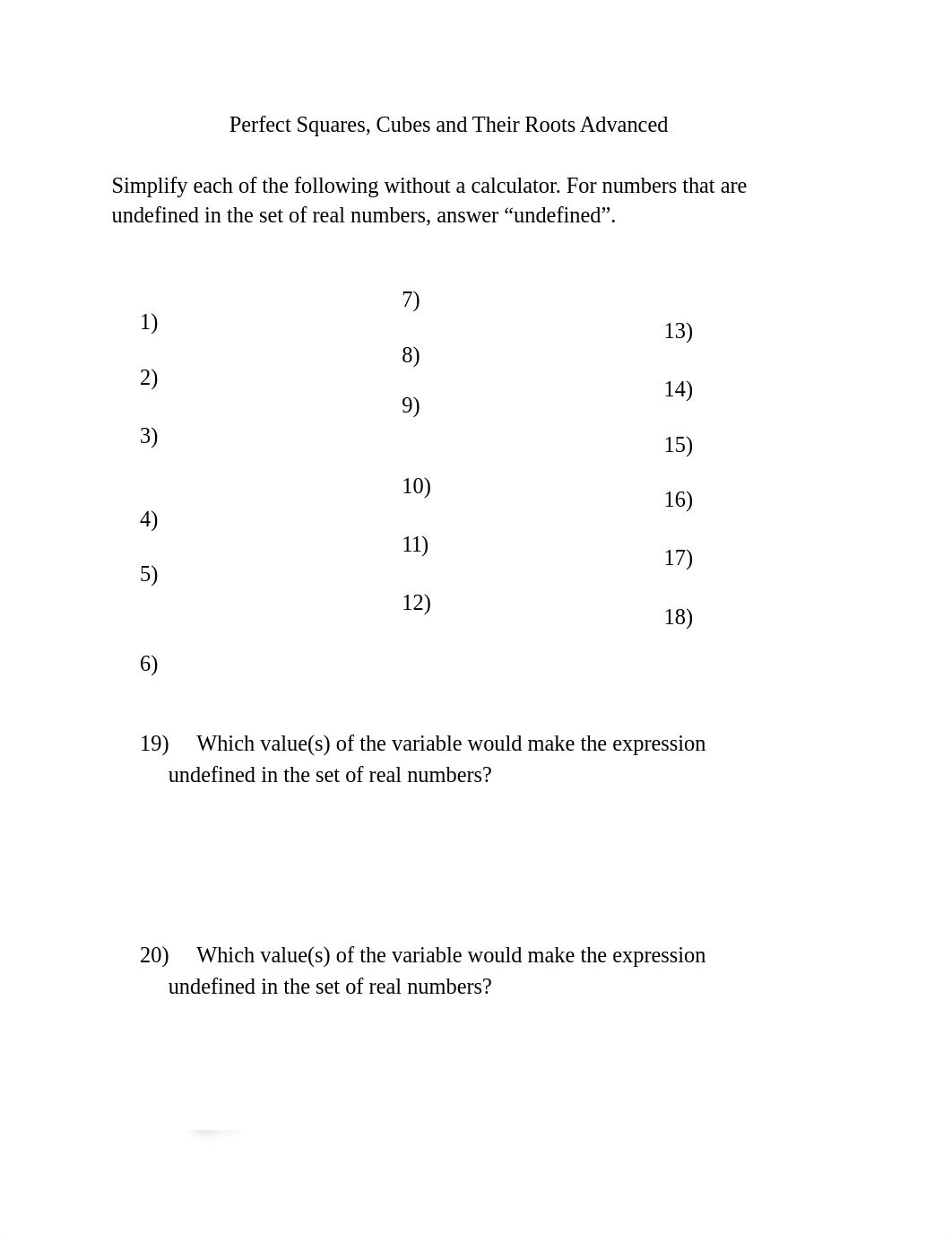 Perfect Squares and Their Roots Advanced.pdf_dd8v7zvfktn_page1