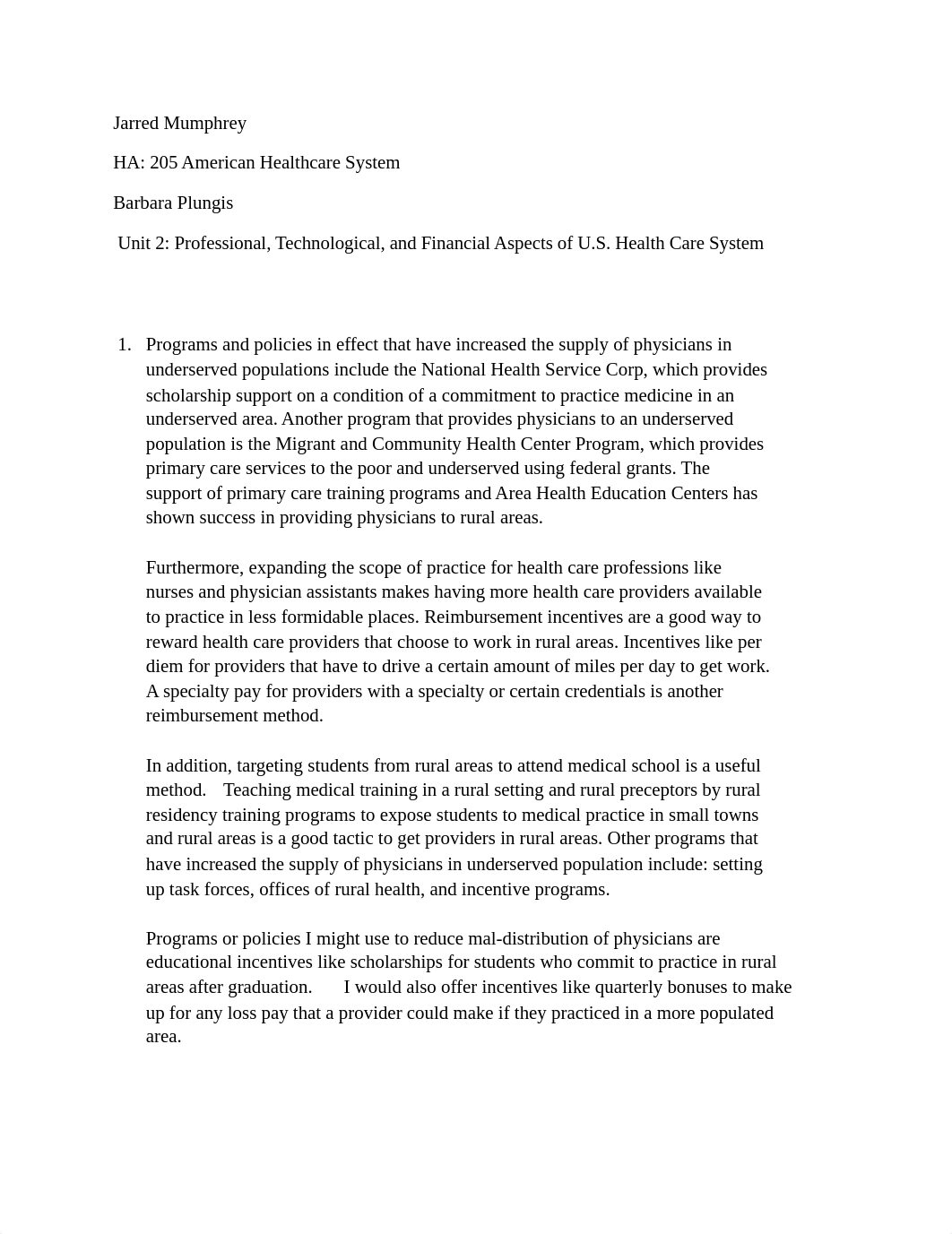 Unit 2 Professional, Technological, and Financial Aspects of U.S. Health Care System.docx_dd8x14en48u_page1