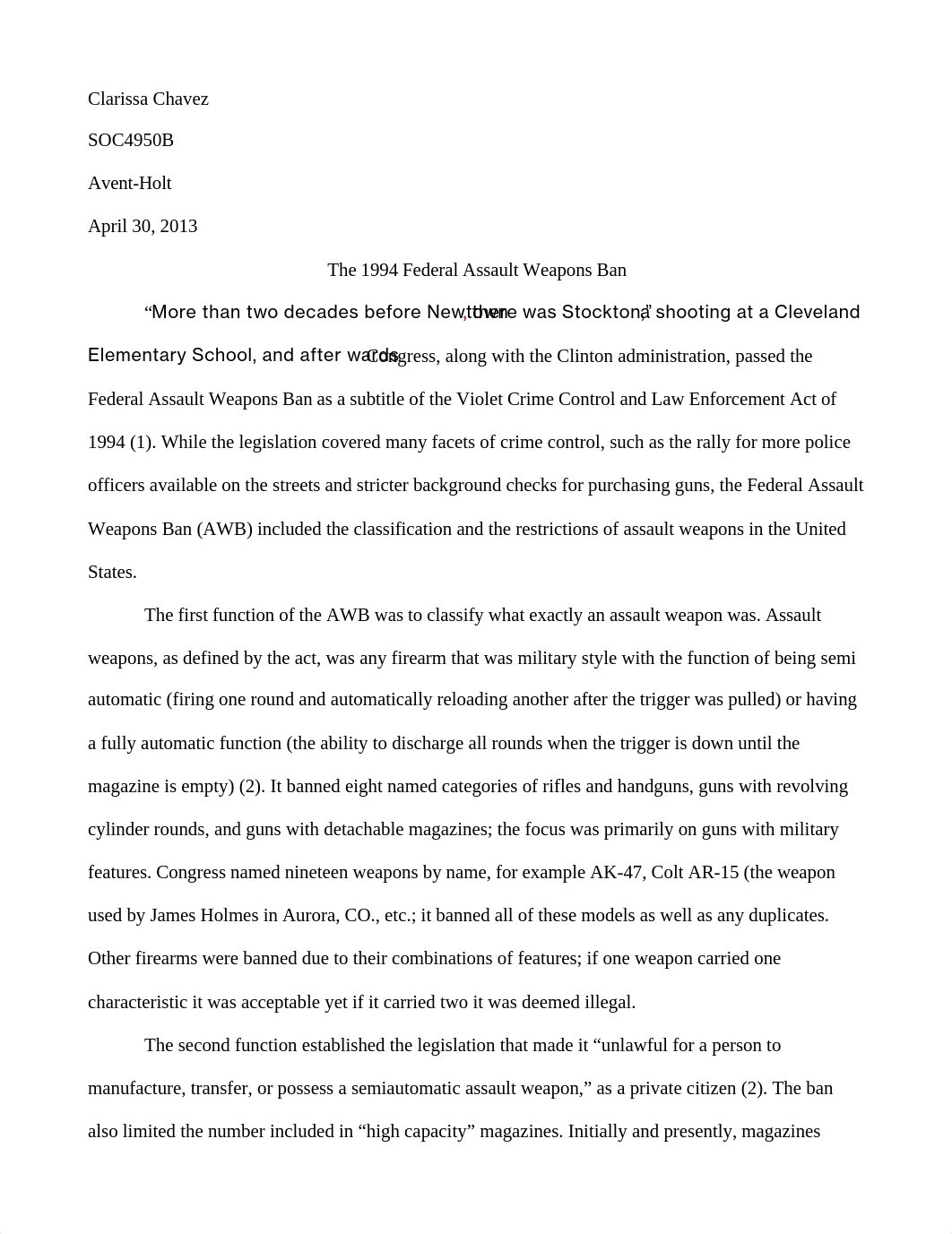 Assault Weapons Ban Essay For Political Sociology_dd9g75a2qfv_page1