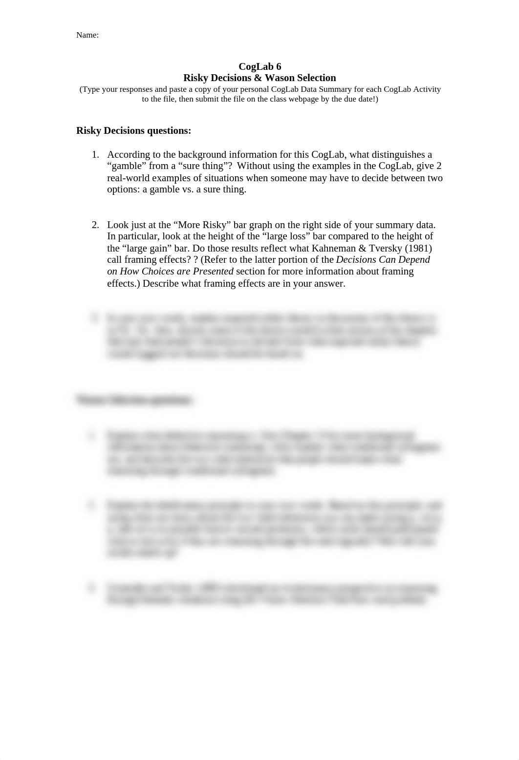 CogLab 6 - Risky Decisions and Wason Selection.doc_dd9i37bwu74_page1