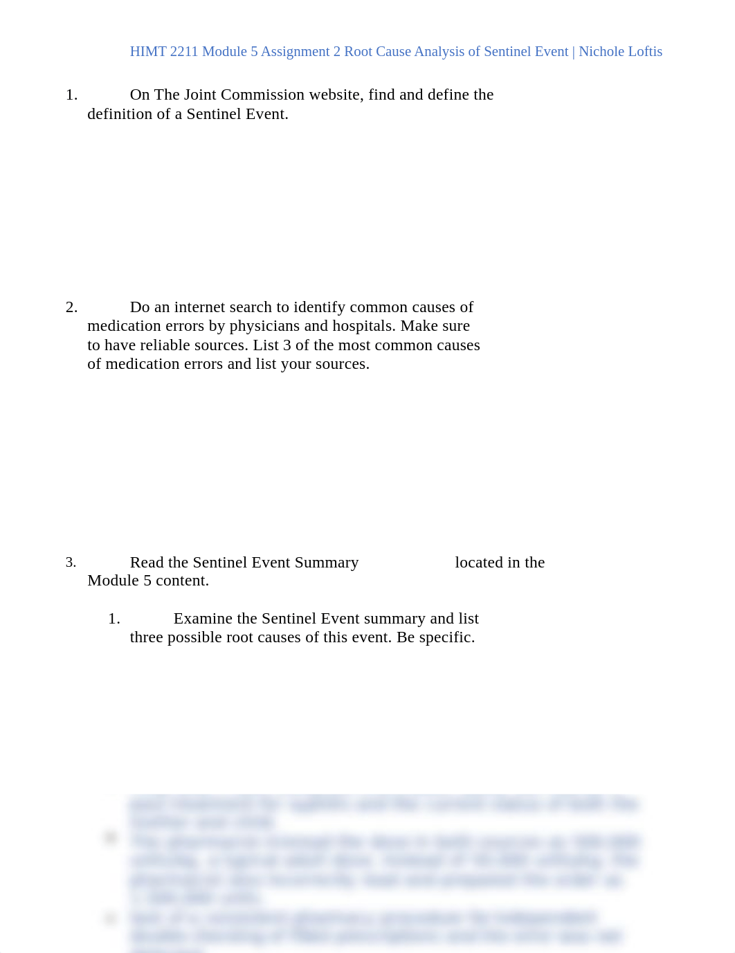 HIMT 2211 Module 5 Assignment 2 Root Cause Analysis of Sentinel Event.docx_dd9m53bs02w_page1