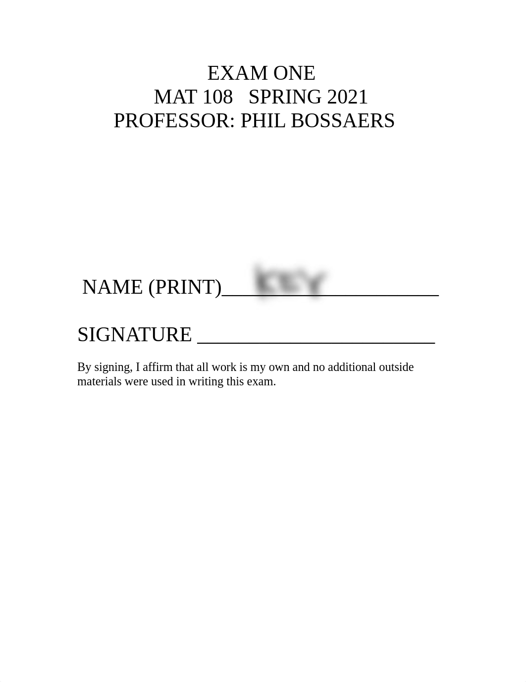 MAT 108 Exam One Spring 2021 (Key).pdf_dd9z182xj3j_page1