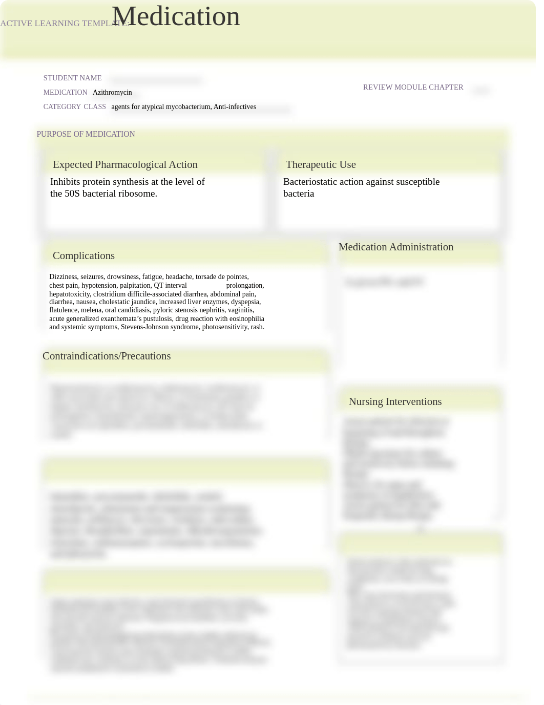 ATI Medication Template Azithromycin.docx_dd9z3pdbdls_page1