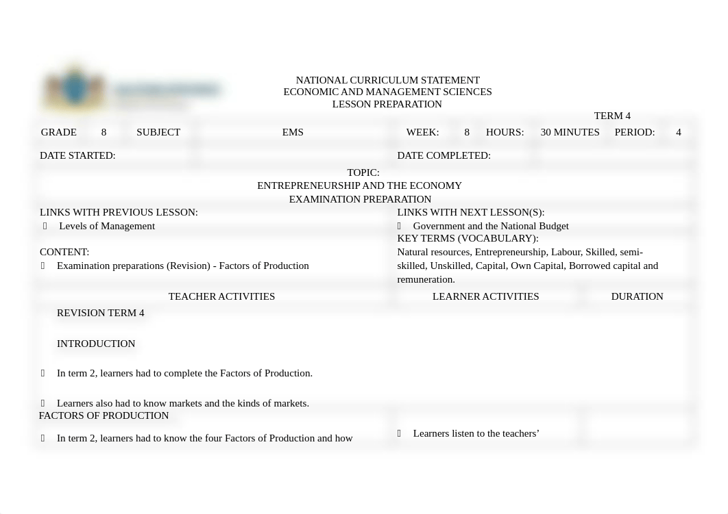 4. WEEK 8 LESSON PLAN 4 factors of production.docx_dd9zqm4f6oz_page1