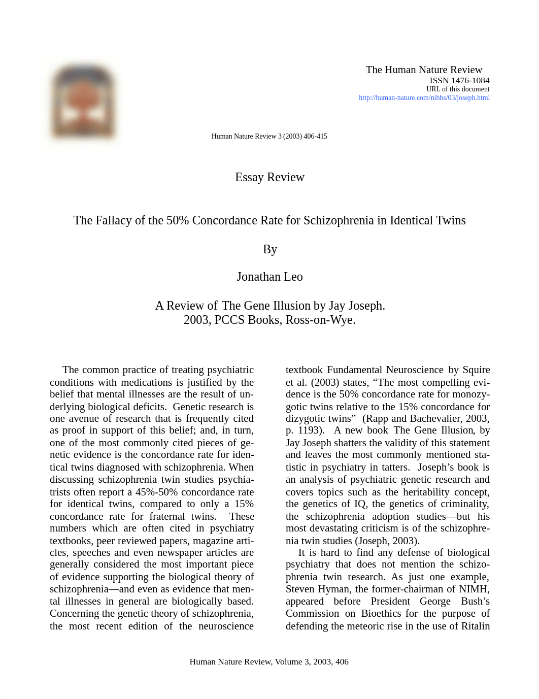 Leo fallacy of the 50 concordance rate in schizophrenia.pdf_dda3io9kv7k_page1