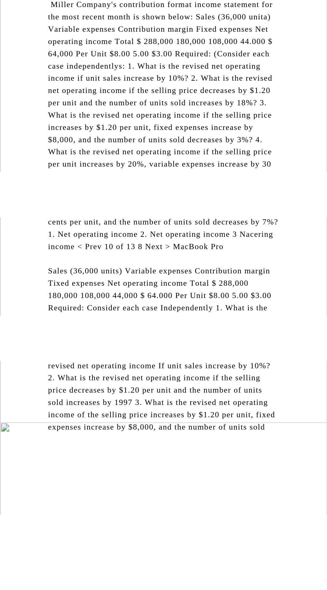 Miller Companys contribution format income statement for the most re.docx_ddaiqpidkyk_page2