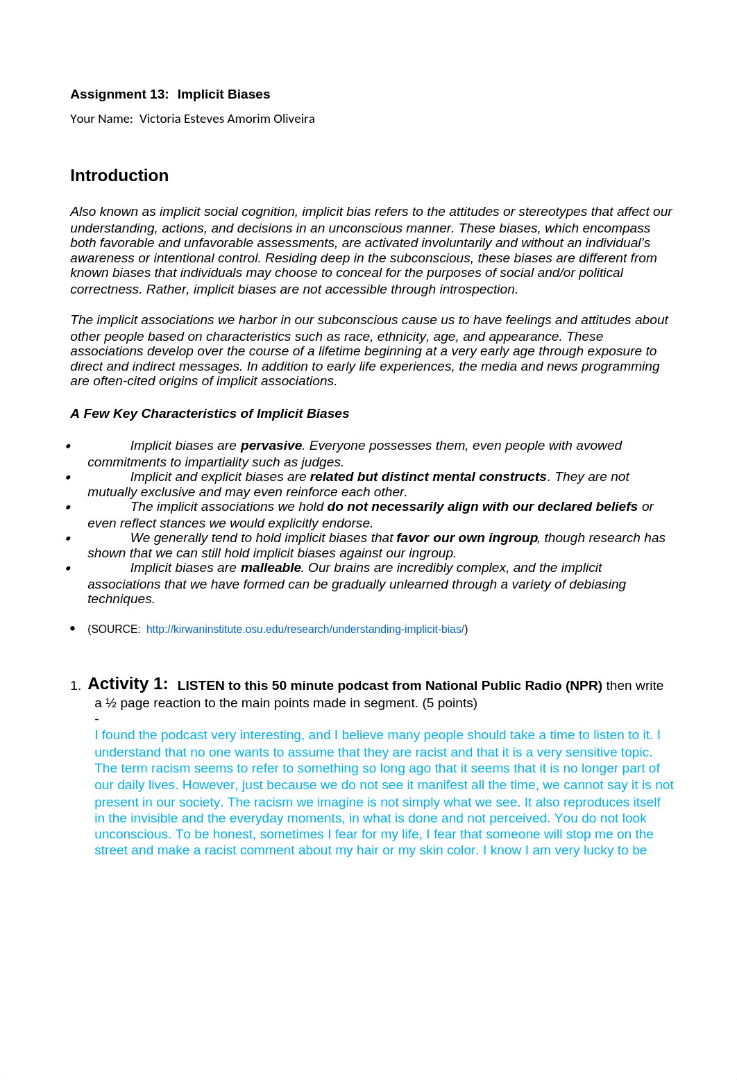 OliveiraA13 Social Psychology and Implicit Bias Fa18.docx_ddaj689c7fg_page1