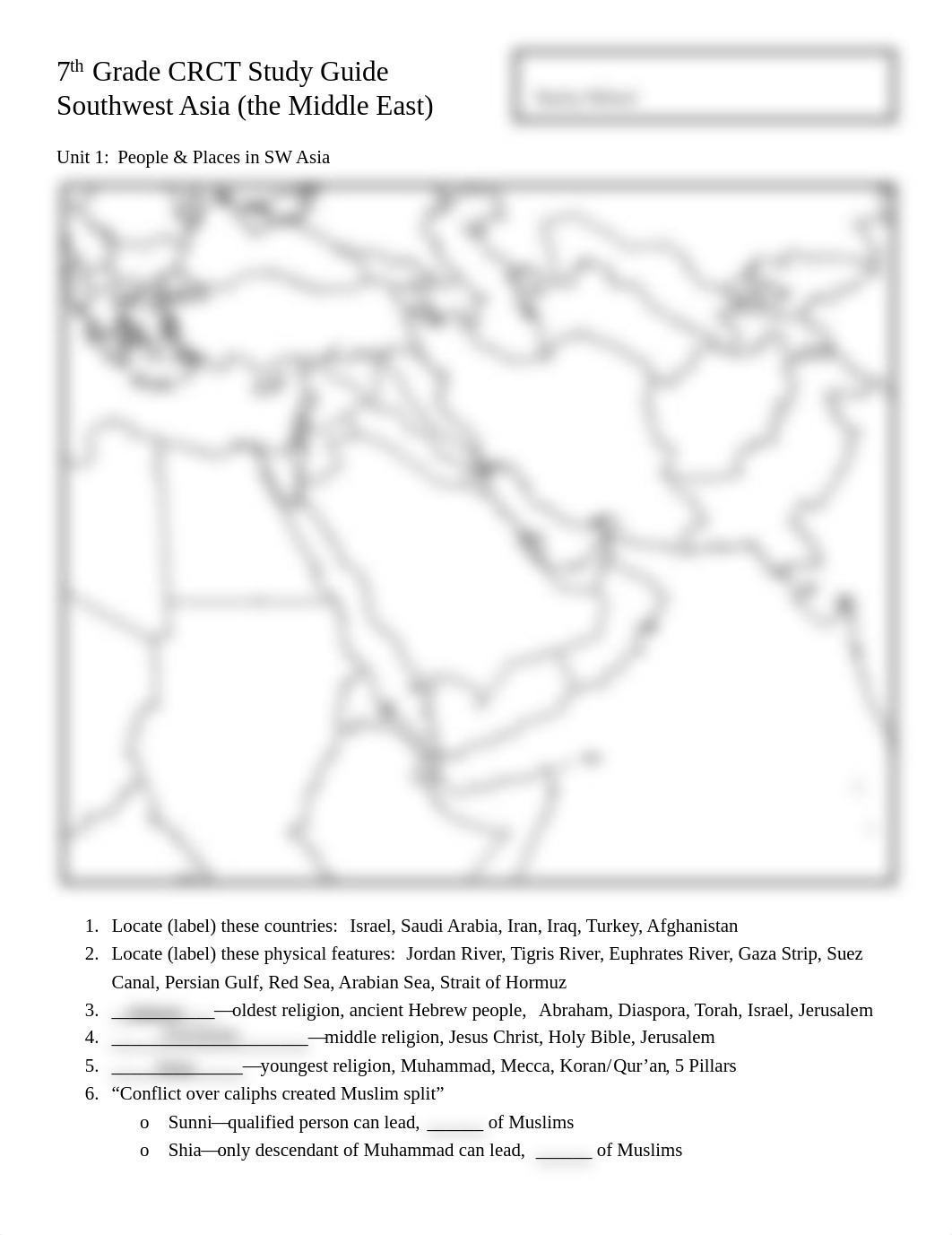 Hayley McKeel - Student_7th-Grade-CRCT-Study-Guide-SW Asia_Kami.pdf_ddatdjb7v86_page1