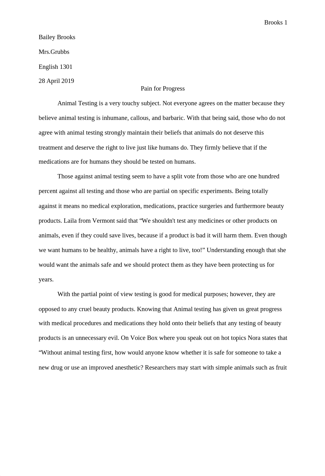 Paper 4- Animal Testing- Rogerian Argument!_ddaxkrjfxrx_page1