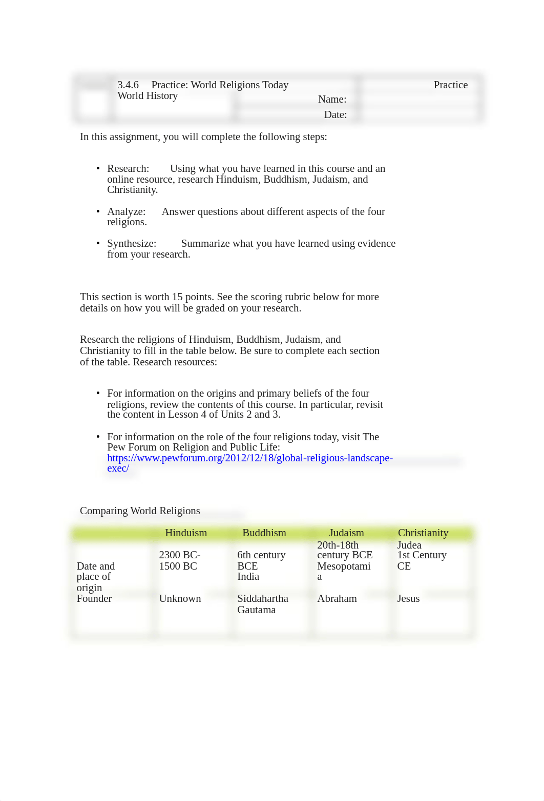 3.4.6 Practice - World Religions Today (Practice).docx_ddb383uzlpn_page1