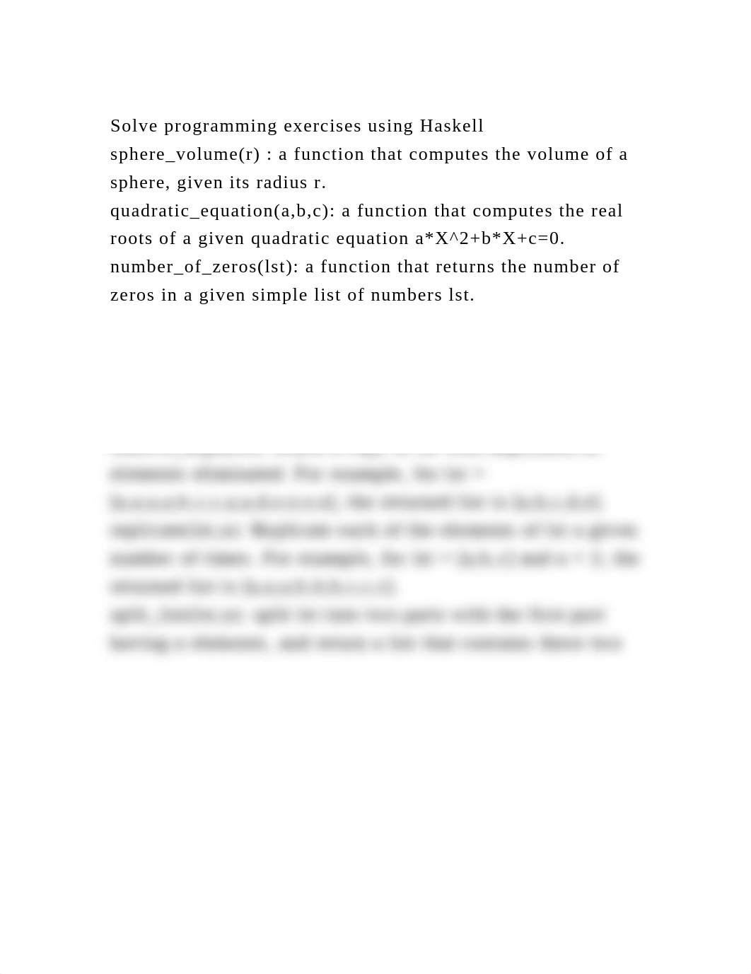 Solve programming exercises using Haskellsphere_volume(r)  a func.docx_ddb4wfutdnz_page2