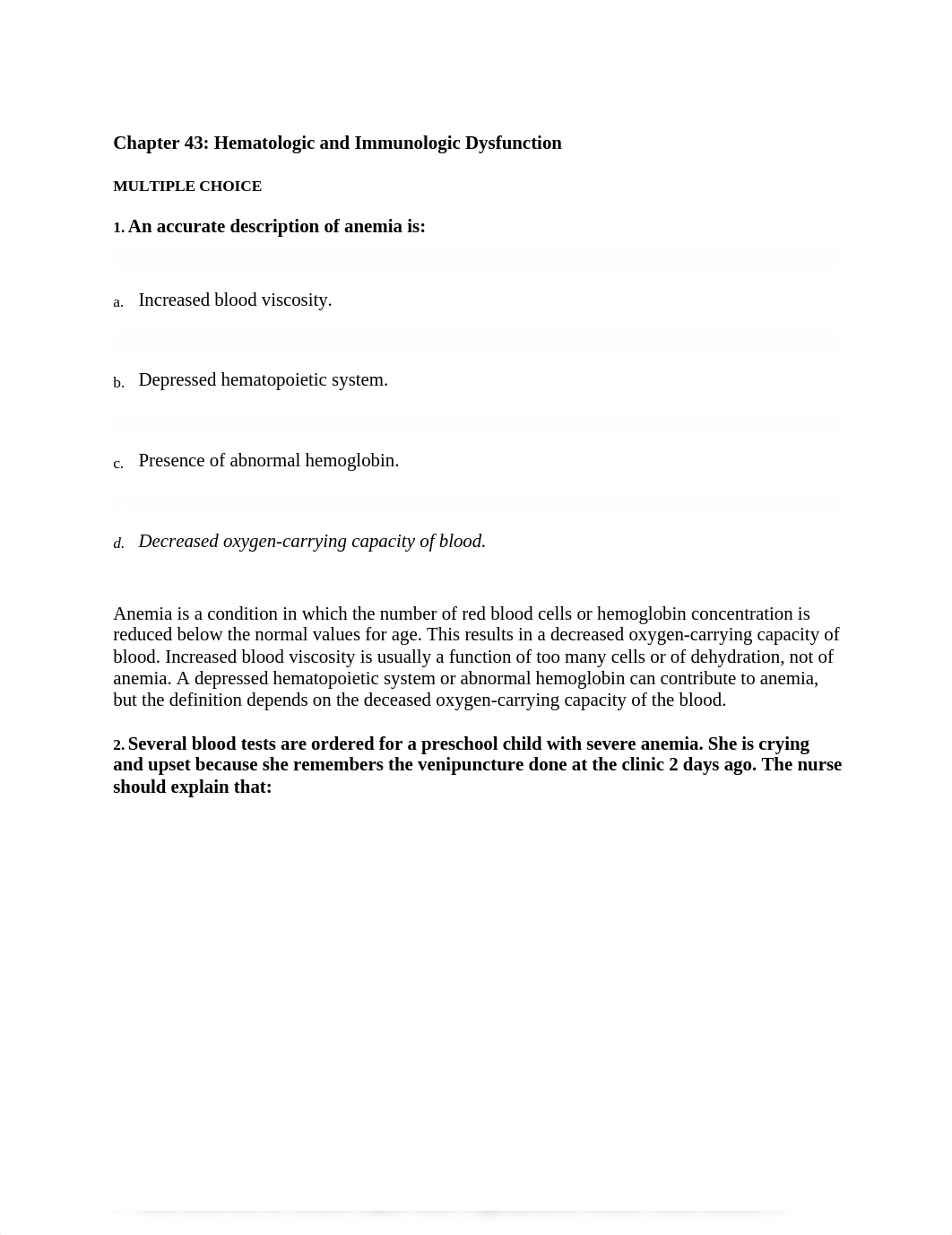 Chapter 43 Hematologic and Immunologic Dysfunction.docx_ddbje9c42m6_page1