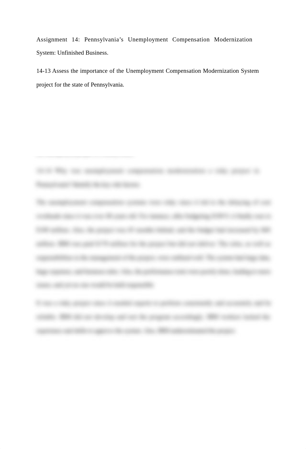 Assignment 14 Pennsylvania's Unemployment Compensation Modernization.docx_ddc68e5i3l2_page1