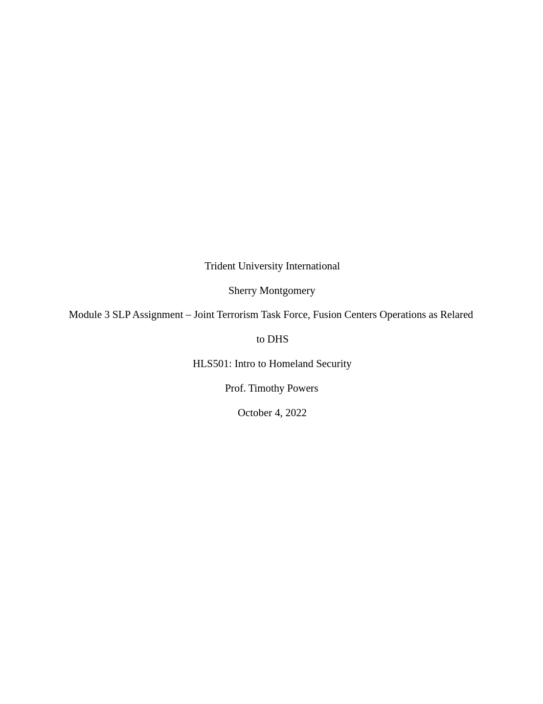 HLS501 Module 3 SLP - Sherry Montgomery.docx_ddcd1mhe2ec_page1