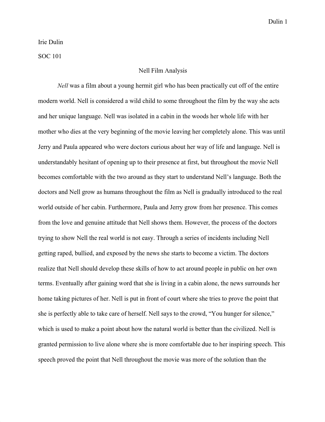 Nell Film Analysis.pdf_ddcfx2g2yod_page1