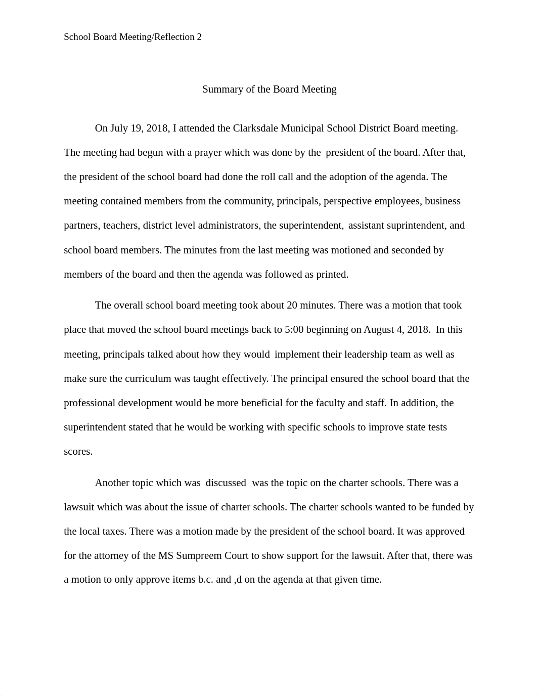 AED 725 Summary and Reflection of the Clarksdale Municipal  Board Meeting (1).docx_ddcna3uzf9e_page2