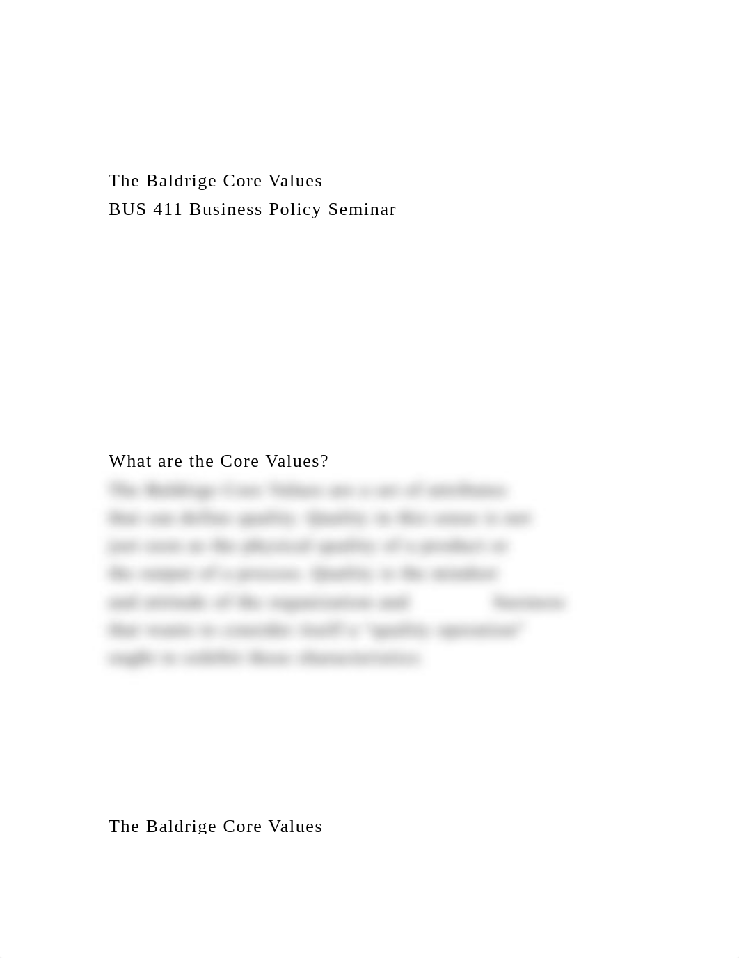 The Baldrige Core ValuesBUS 411 Business Policy Seminar.docx_ddcy2eeivp5_page2